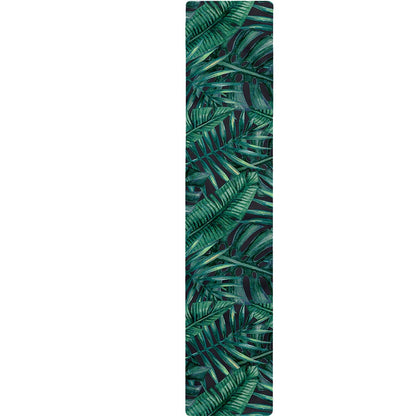 Watercolor Tropical Leaf Pattern Print Table Runner