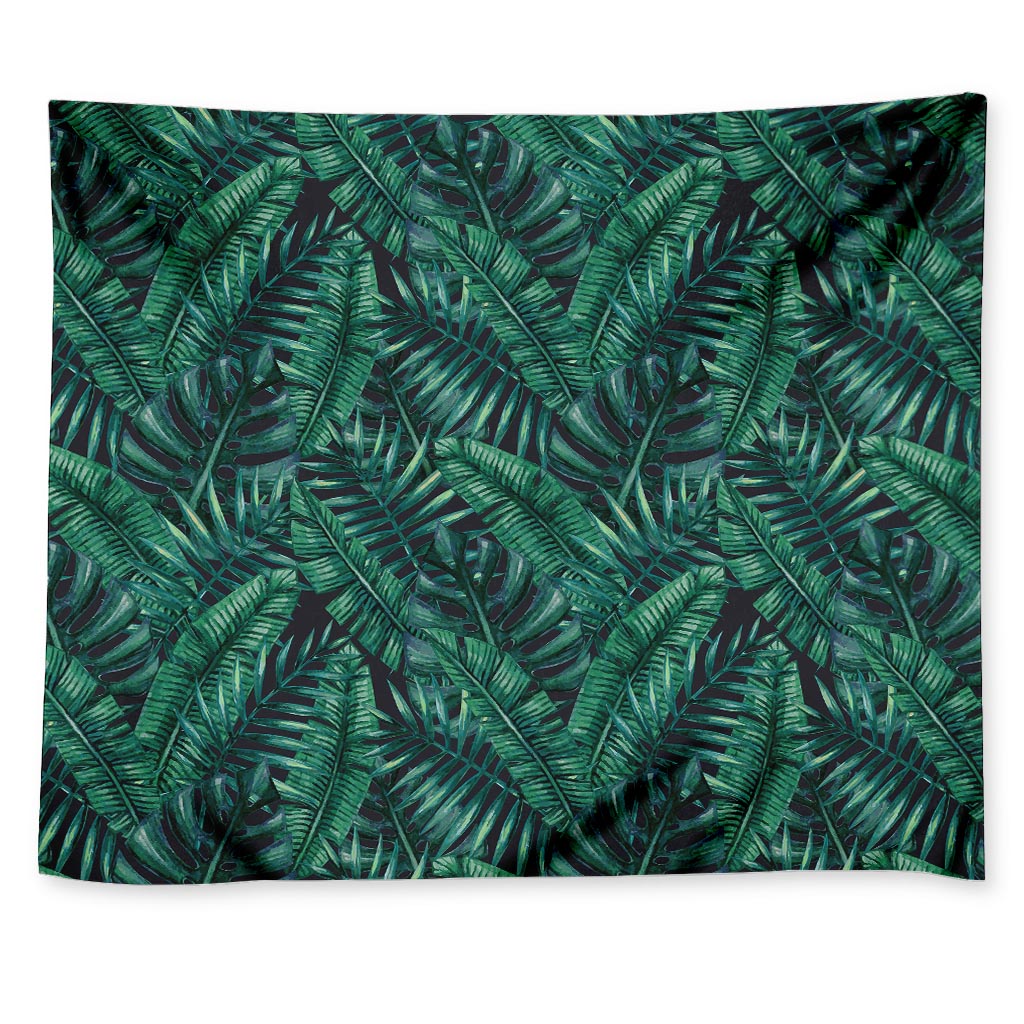 Watercolor Tropical Leaf Pattern Print Tapestry