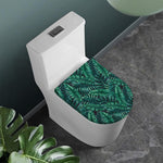 Watercolor Tropical Leaf Pattern Print Toilet Lid Cover