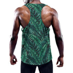 Watercolor Tropical Leaf Pattern Print Training Tank Top