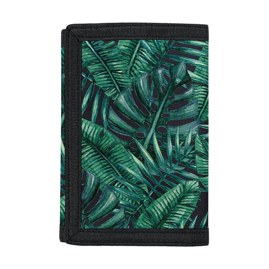 Watercolor Tropical Leaf Pattern Print Trifold Wallet