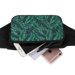 Watercolor Tropical Leaf Pattern Print Waist Bag