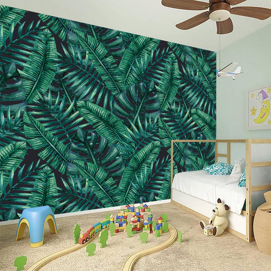 Watercolor Tropical Leaf Pattern Print Wall Sticker