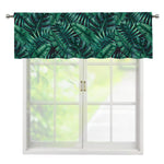 Watercolor Tropical Leaf Pattern Print Window Valance