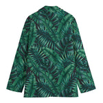 Watercolor Tropical Leaf Pattern Print Women's Blazer