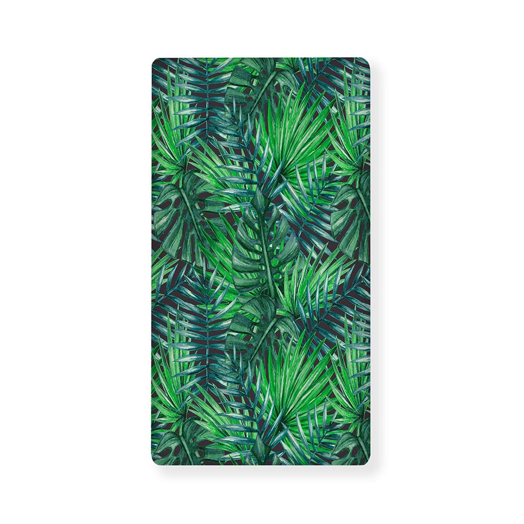 Watercolor Tropical Leaves Pattern Print Baby Crib Sheet