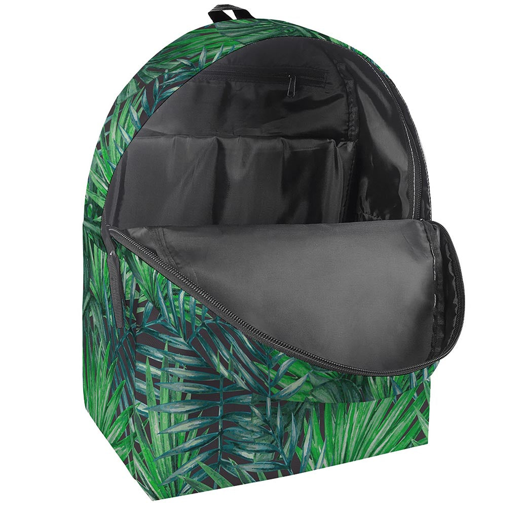 Watercolor Tropical Leaves Pattern Print Backpack