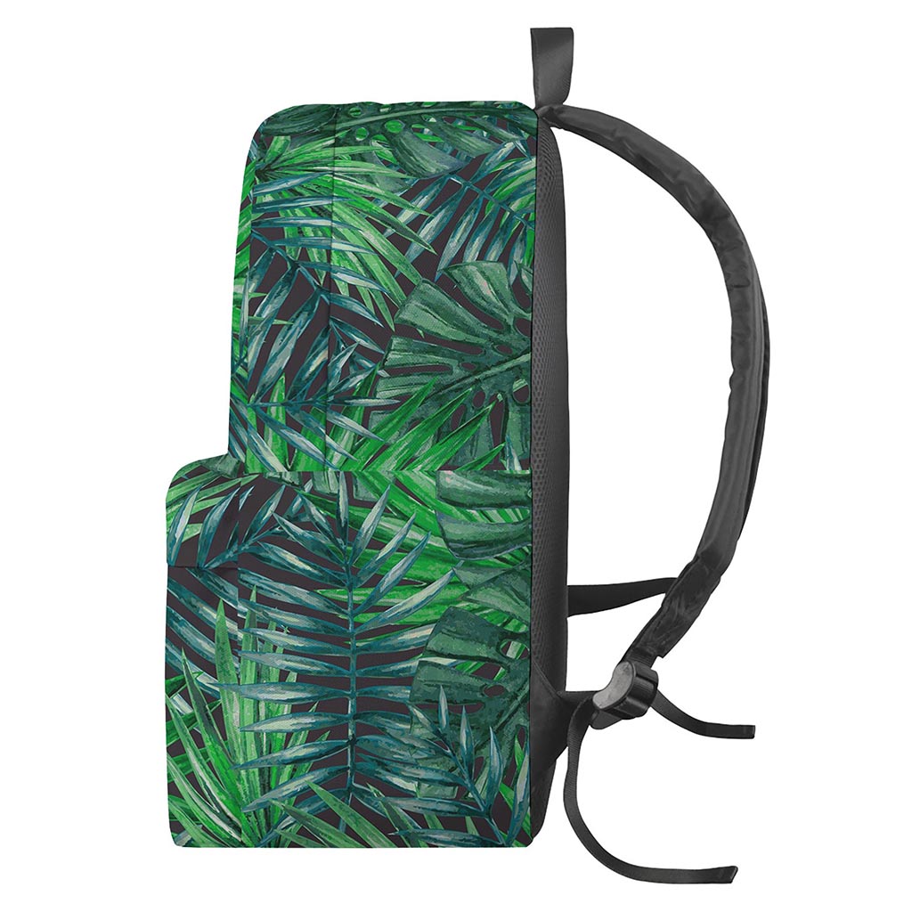 Watercolor Tropical Leaves Pattern Print Backpack