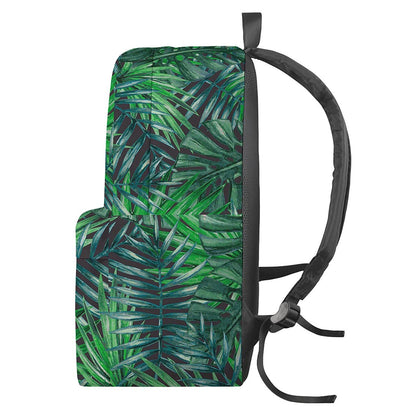 Watercolor Tropical Leaves Pattern Print Backpack
