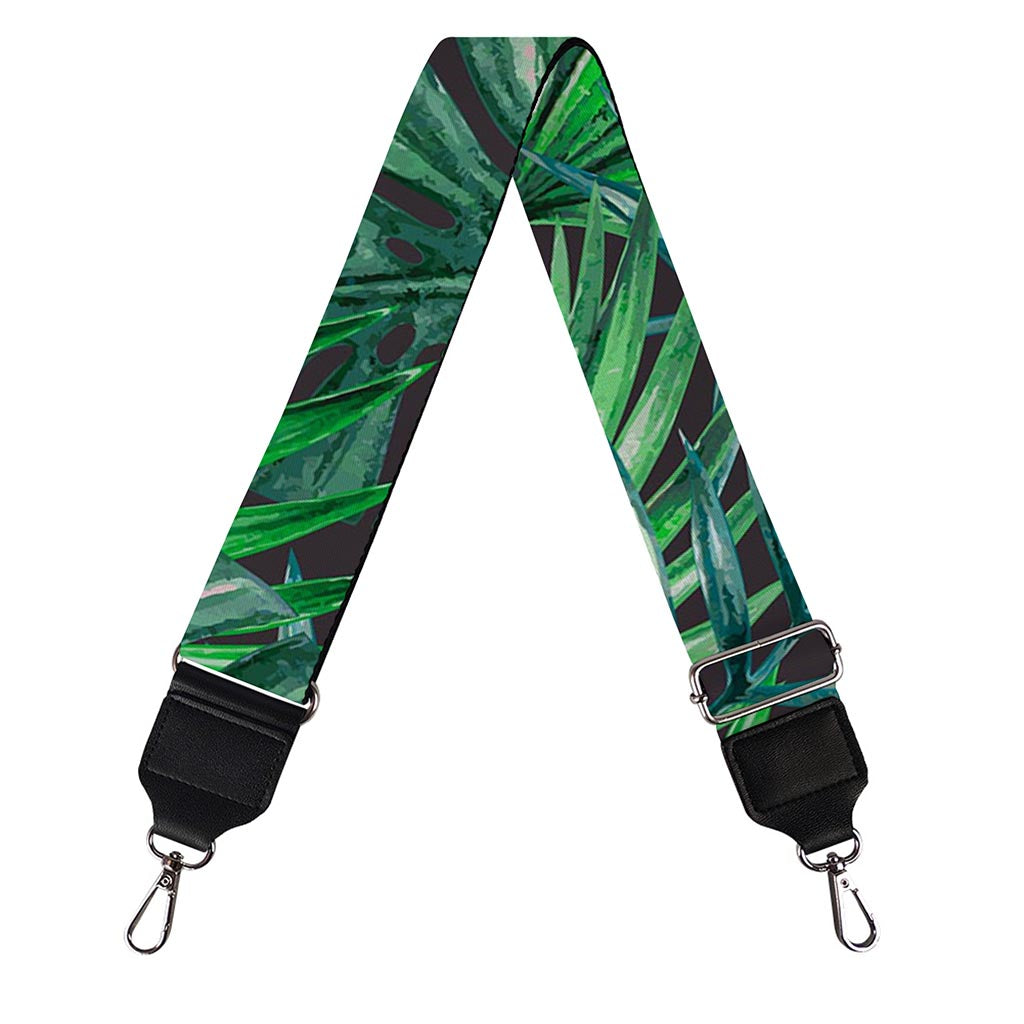 Watercolor Tropical Leaves Pattern Print Bag Strap