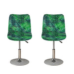 Watercolor Tropical Leaves Pattern Print Bar Stool Covers