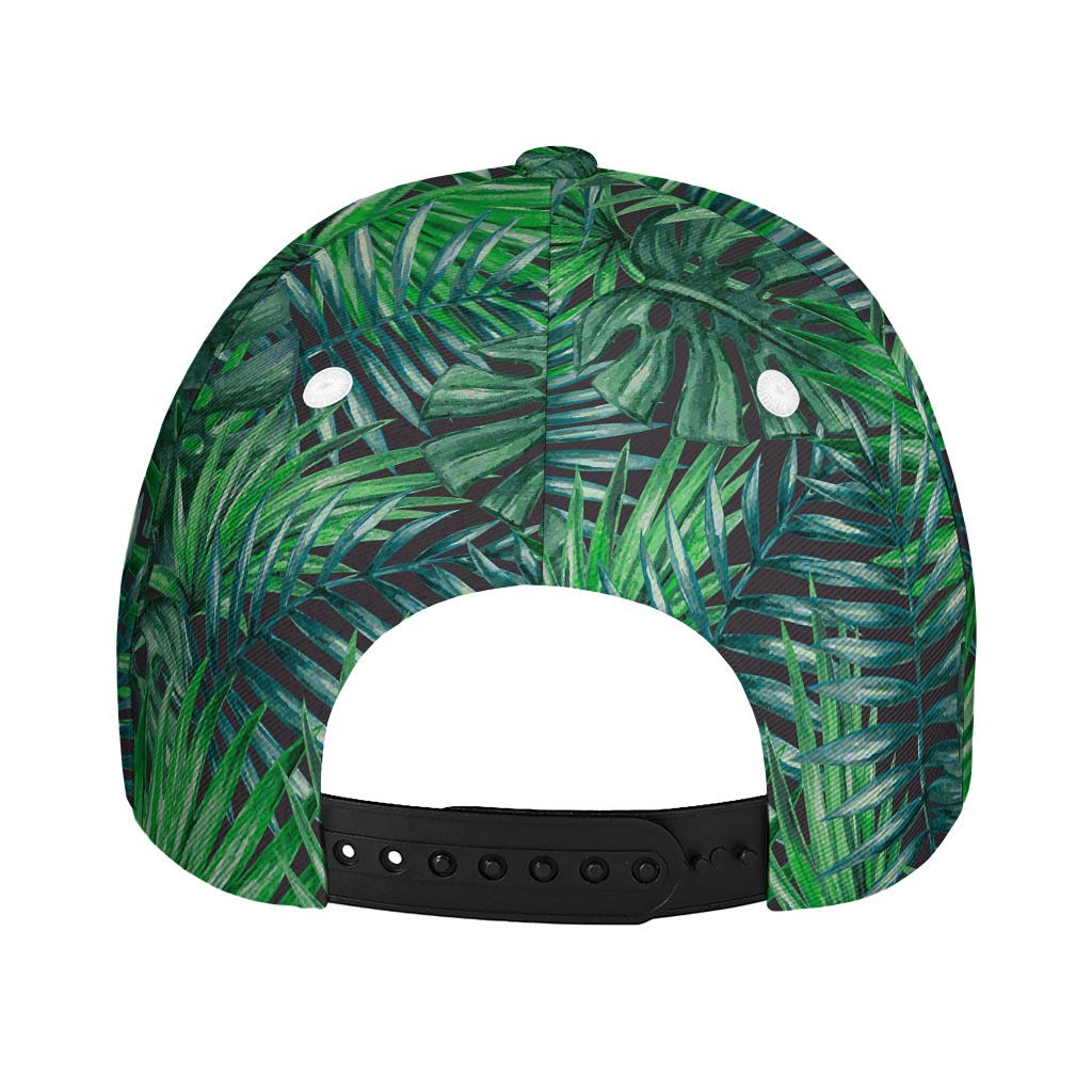 Watercolor Tropical Leaves Pattern Print Baseball Cap