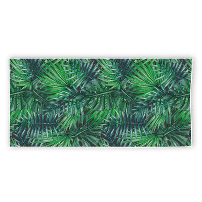 Watercolor Tropical Leaves Pattern Print Beach Towel