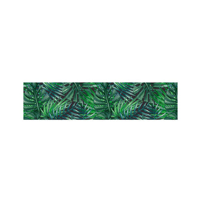 Watercolor Tropical Leaves Pattern Print Bed Runner