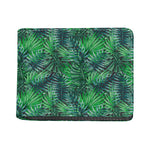 Watercolor Tropical Leaves Pattern Print Bifold Wallet