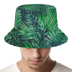 Watercolor Tropical Leaves Pattern Print Bucket Hat