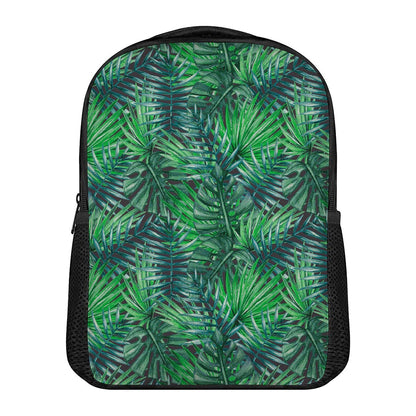 Watercolor Tropical Leaves Pattern Print Casual Backpack