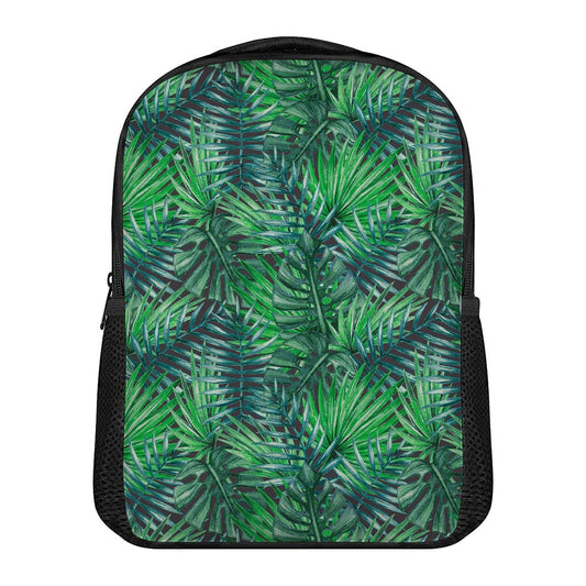Watercolor Tropical Leaves Pattern Print Casual Backpack