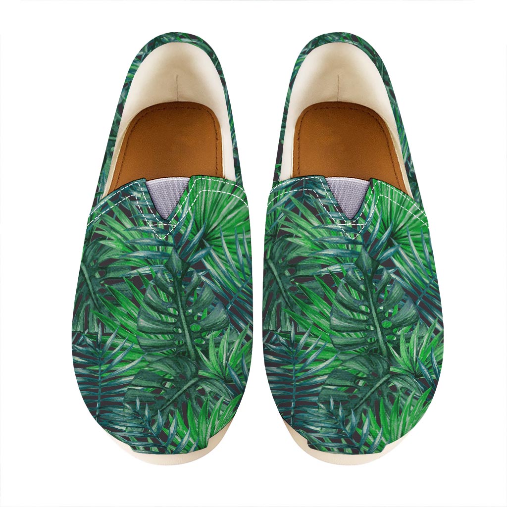 Watercolor Tropical Leaves Pattern Print Casual Shoes