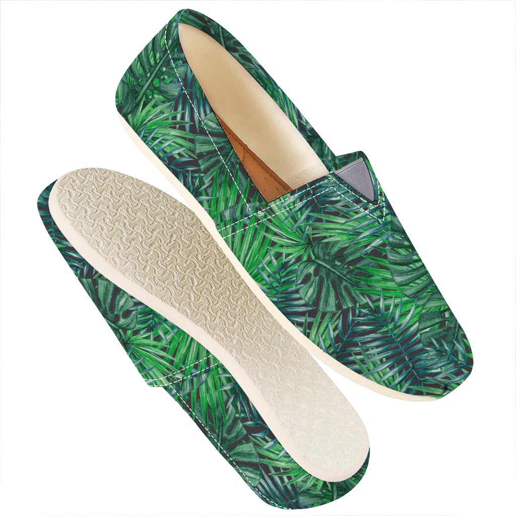Watercolor Tropical Leaves Pattern Print Casual Shoes
