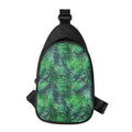 Watercolor Tropical Leaves Pattern Print Sling Bag