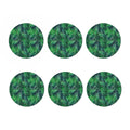 Watercolor Tropical Leaves Pattern Print Coaster Set
