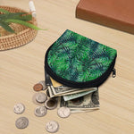 Watercolor Tropical Leaves Pattern Print Coin Purse