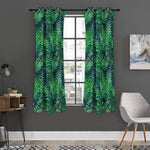 Watercolor Tropical Leaves Pattern Print Curtain