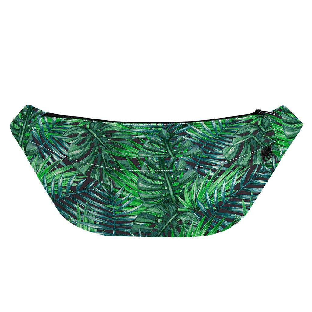 Watercolor Tropical Leaves Pattern Print Fanny Pack