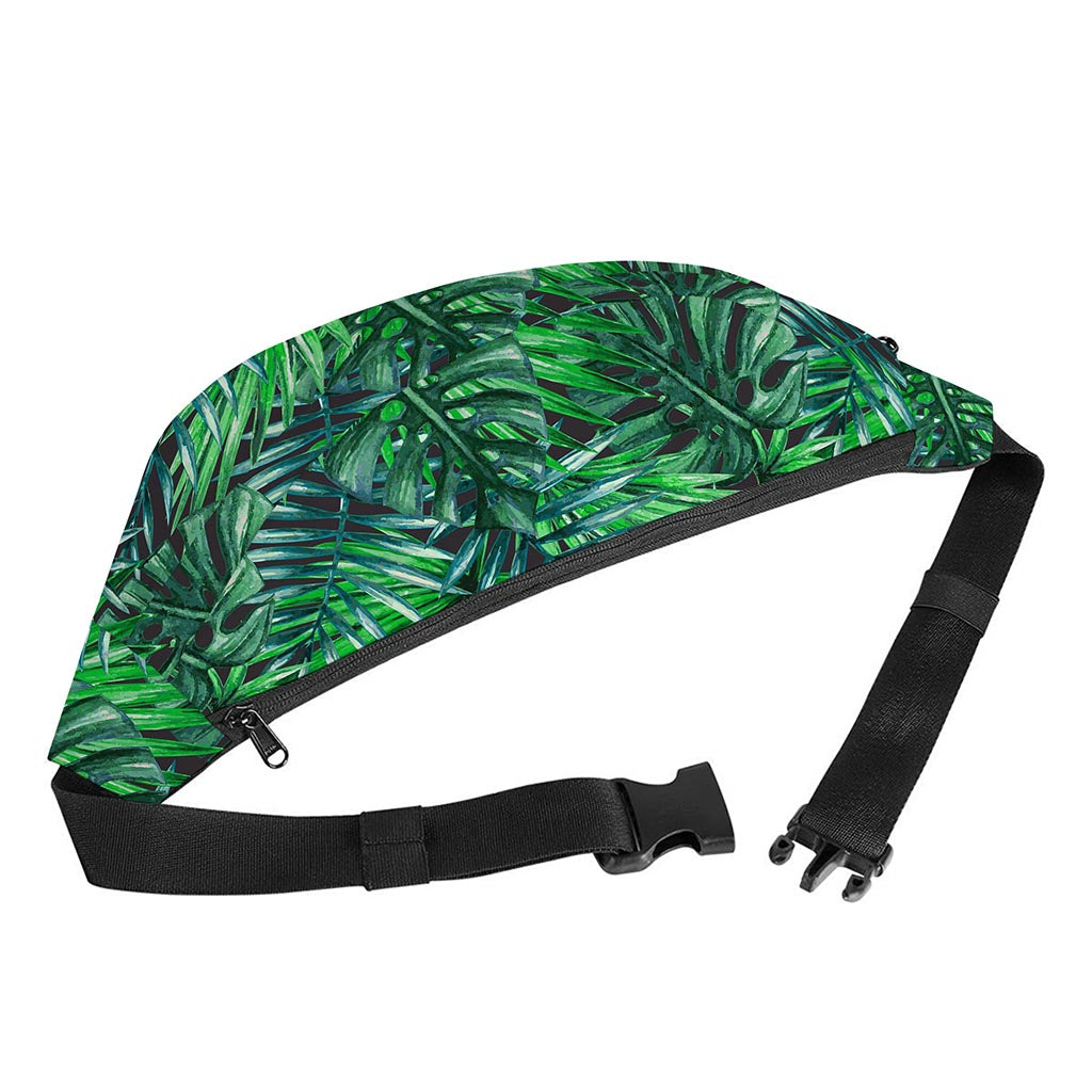 Watercolor Tropical Leaves Pattern Print Fanny Pack