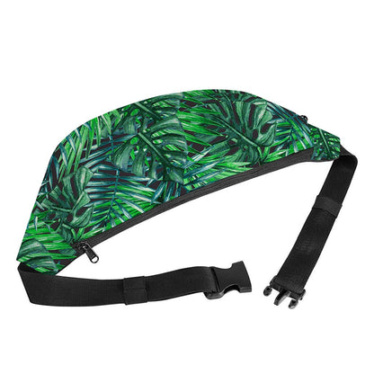 Watercolor Tropical Leaves Pattern Print Fanny Pack