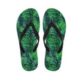 Watercolor Tropical Leaves Pattern Print Flip Flops