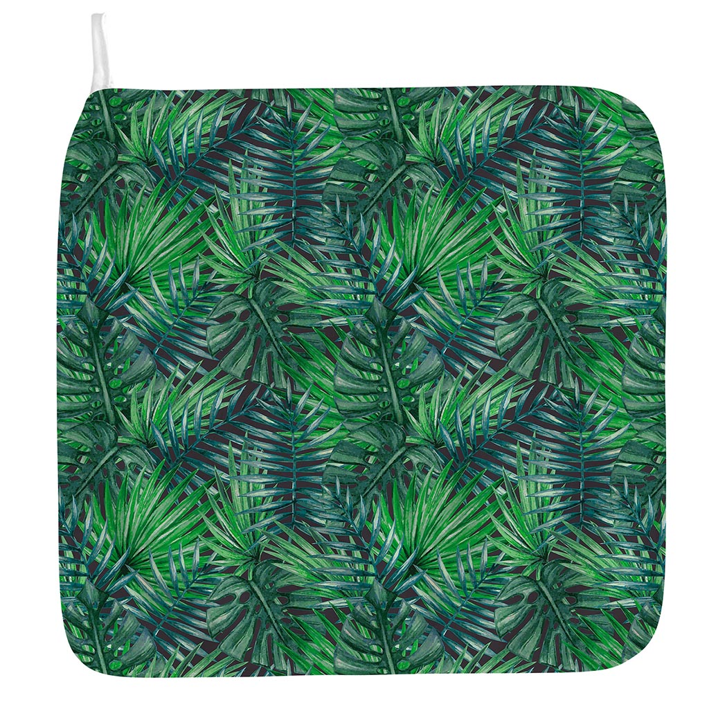 Watercolor Tropical Leaves Pattern Print Hand Towel