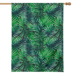 Watercolor Tropical Leaves Pattern Print House Flag