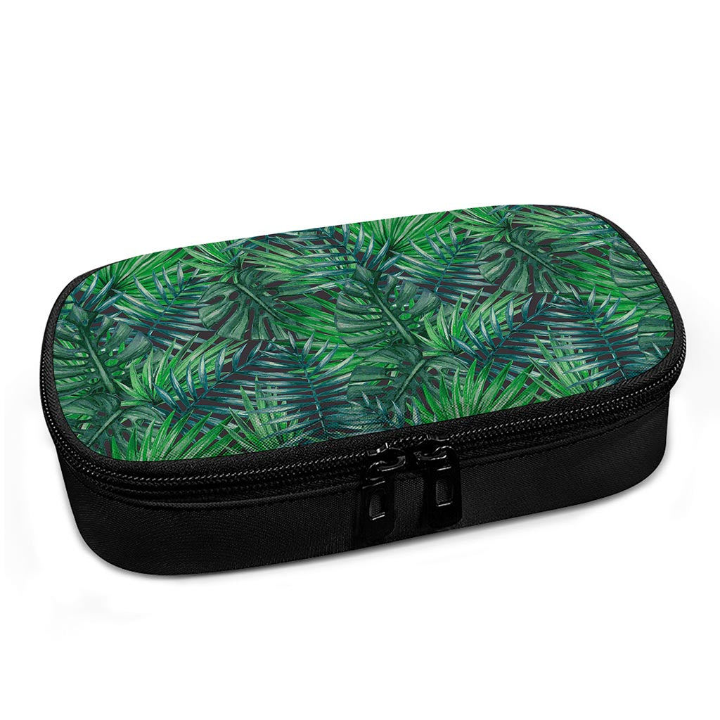 Watercolor Tropical Leaves Pattern Print Insulin Cooler Travel Case