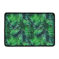 Watercolor Tropical Leaves Pattern Print Kitchen Mat