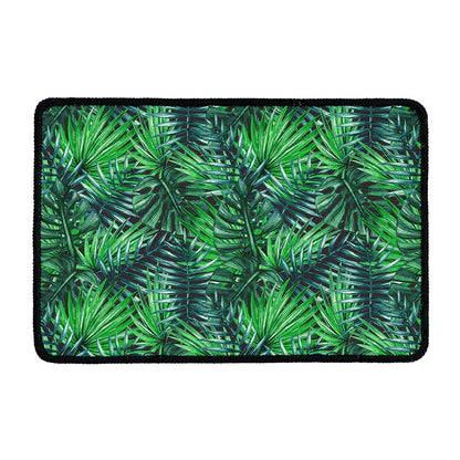 Watercolor Tropical Leaves Pattern Print Kitchen Mat