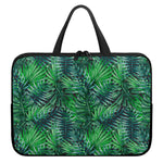 Watercolor Tropical Leaves Pattern Print Laptop Sleeve With Handle