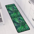 Watercolor Tropical Leaves Pattern Print Long Kitchen Mat
