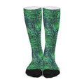 Watercolor Tropical Leaves Pattern Print Long Socks