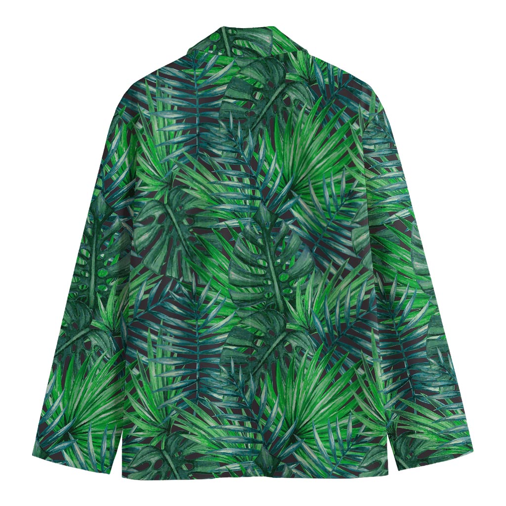 Watercolor Tropical Leaves Pattern Print Men's Blazer