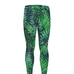 Watercolor Tropical Leaves Pattern Print Men's leggings