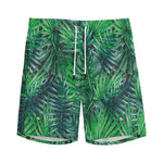 Watercolor Tropical Leaves Pattern Print Men's Sports Shorts