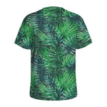 Watercolor Tropical Leaves Pattern Print Men's Sports T-Shirt