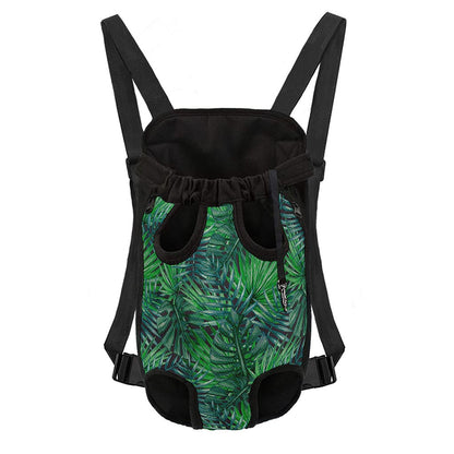 Watercolor Tropical Leaves Pattern Print Pet Carrier Backpack