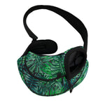 Watercolor Tropical Leaves Pattern Print Pet Sling Carrier
