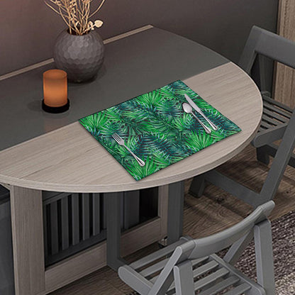 Watercolor Tropical Leaves Pattern Print Placemat