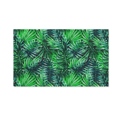 Watercolor Tropical Leaves Pattern Print Polyester Flag