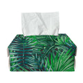 Watercolor Tropical Leaves Pattern Print Rectangle Tissue Box Cover