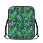Watercolor Tropical Leaves Pattern Print Rectangular Crossbody Bag